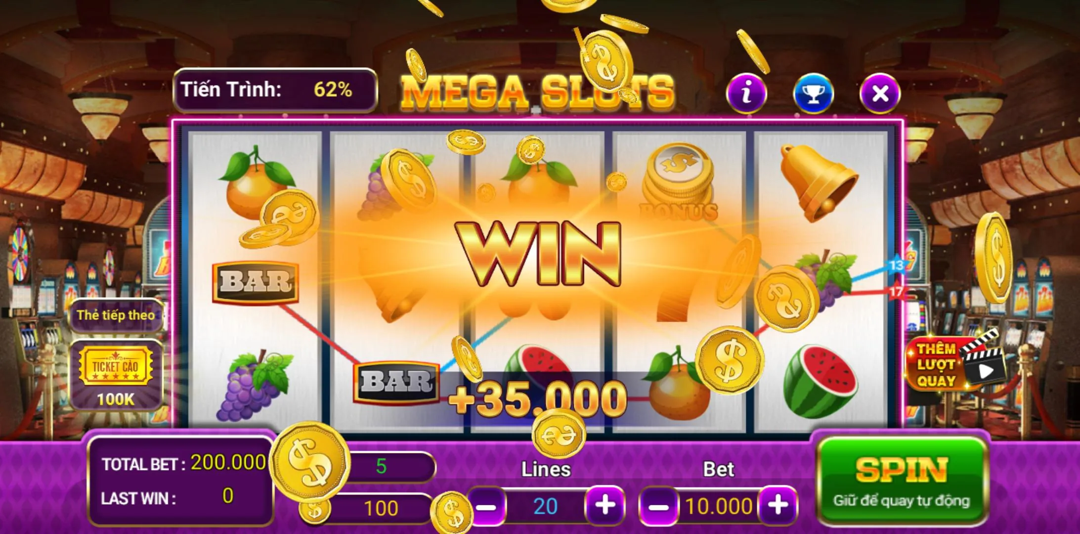Hình ảnh các trò chơi slot game và nổ hũ
