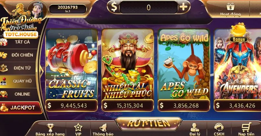 Máy đánh bạc (Slot game) ACB888 với nhiều chủ đề và jackpot hấp dẫn